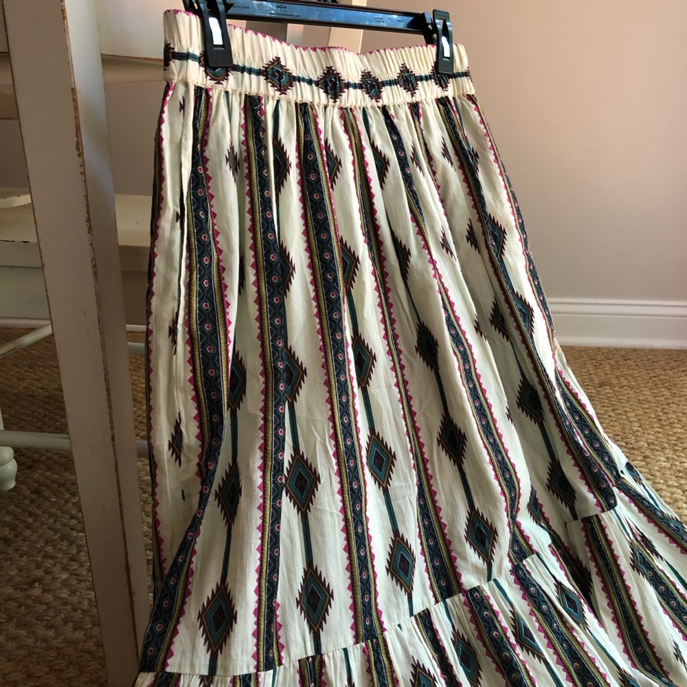 New: Elizabeth James The Label Mae Cotton Midi Skirt with Pockets. Size Large